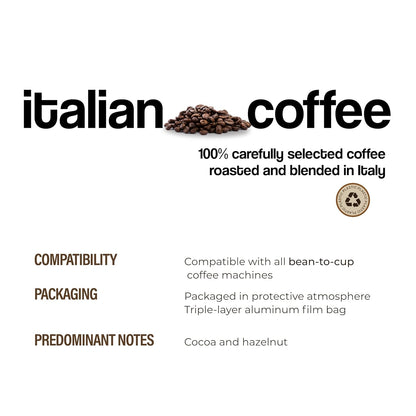 Dongiò Caffè Roma Blend - Whole Bean Coffee, Medium-Dark Espresso Roast, Premium Coffee Quality, 2.2 Pounds (35.2 Oz - Pack of 1), Vigorous, Creamy, Dense, and Persistent Blend
