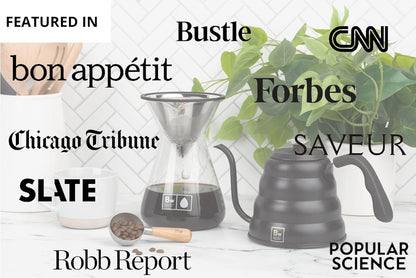 Barista Warrior Pour Over Coffee Maker Set – Pour Over Kit Includes Large Glass Carafe, Reusable Dripper Filter, and Coffee Scoop – 8 Cup Drip Brewer (34oz | 1000ml)