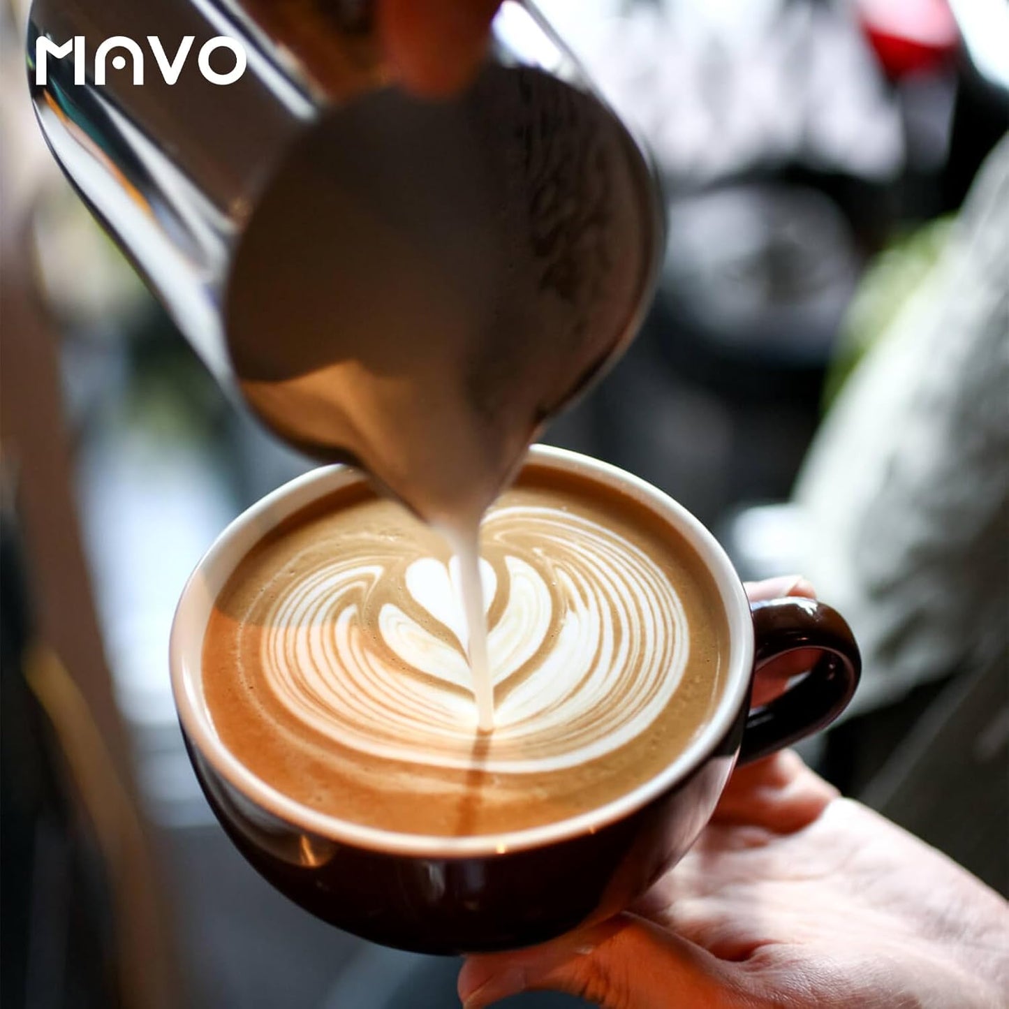Milk Frothing Pitcher Steaming Pitchers Stainless Steel Milk/Coffee/Latte/Cappuccino Steam Pitchers Milk Jug Cup (600ml/20oz Single)