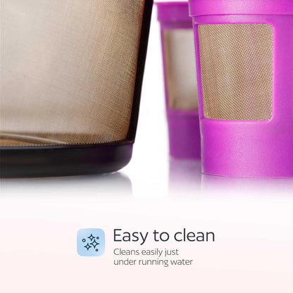 GoodCups Keurig K-Duo Coffee Filter and 2 Reusable K-Cups for K-Duo Essentials - Carafe Basket Coffee Filters and 2 Refillable K-Cups