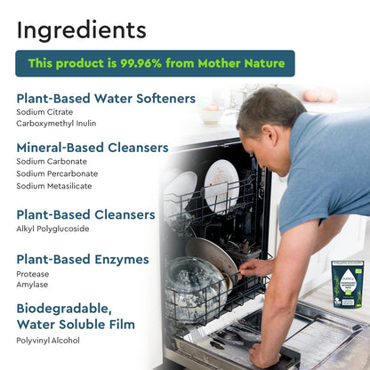 Puracy Dishwasher Pods, Natural Dishwasher Detergent, Free & Clear Dish tabs - Enzyme-Powered, Spot & Residue Free - TikTok Trend Items, Must Haves from TikTok Made Me Buy It (Free & Clear, 18 Count)