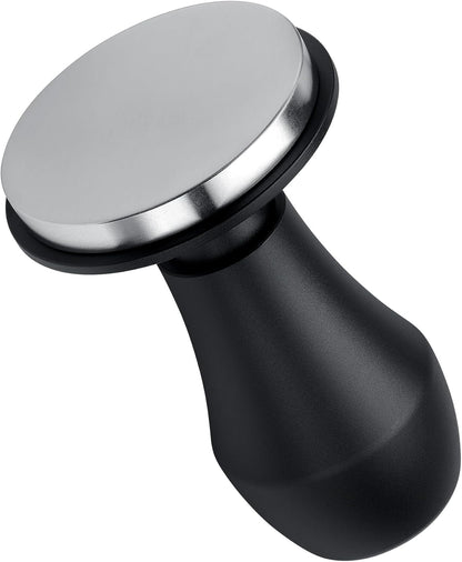 Normcore 58.5mm Coffee Tamper V4.1 with Click Sound Feedback, Spring Loaded Tamper With Stainless Steel Flat Base, Compatible with 58mm Espresso Machine Portafilter, Black