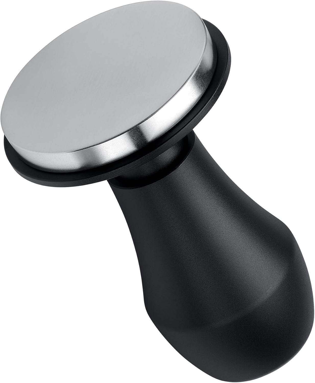 Normcore 57mm Coffee Tamper V4.1 with Click Sound Feedback, Spring Loaded Tamper With Stainless Steel Flat Base, Compatible with Lelit Anna Portafilter, Black
