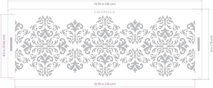 Long Border Cake Stencil, 4" x 12.75" (SUKUNA)