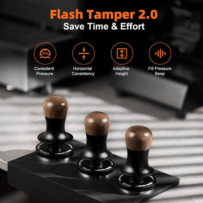 MHW-3BOMBER 45.5mm Espresso Tamper - 3 Spring Loaded Coffee Tamper with Sound Feedback - Barista Calibrated Tamper with 15lb / 30lbs Replacement Springs - Compatible for Flair Pro and Pro 2 T7070F-OS