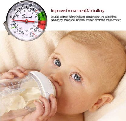 KT THERMO Instand Read 2-Inch Dial Thermometer(2 Pack),Best for The Coffee Drinks,Chocolate Milk Foam
