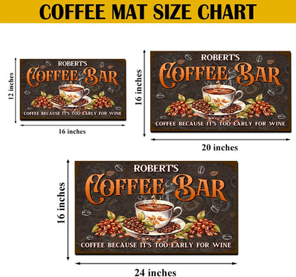 THUYPT Personalized Absorbent Coffee Mat for Counter, Coffee Drying Mat Coffee Bar Accessories, Kitchen Counter Coffee Maker Coffee Station Decoration (06)