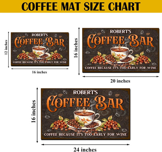 THUYPT Personalized Absorbent Coffee Mat for Counter, Coffee Drying Mat Coffee Bar Accessories, Kitchen Counter Coffee Maker Coffee Station Decoration (06)