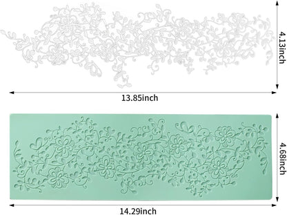 GROWTAIL Lace Molds Silicone,Cake Fondant Embossing Mat,Lace Molds for Cake Decorating Edible Lace