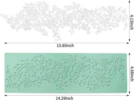 GROWTAIL Lace Molds Silicone,Cake Fondant Embossing Mat,Lace Molds for Cake Decorating Edible Lace
