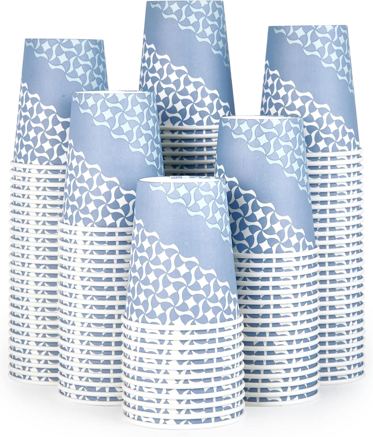 MUCHII 8 oz Paper Cups, 300 Count Disposable Coffee Cups for Hot Beverages, Water, Juice, or Tea