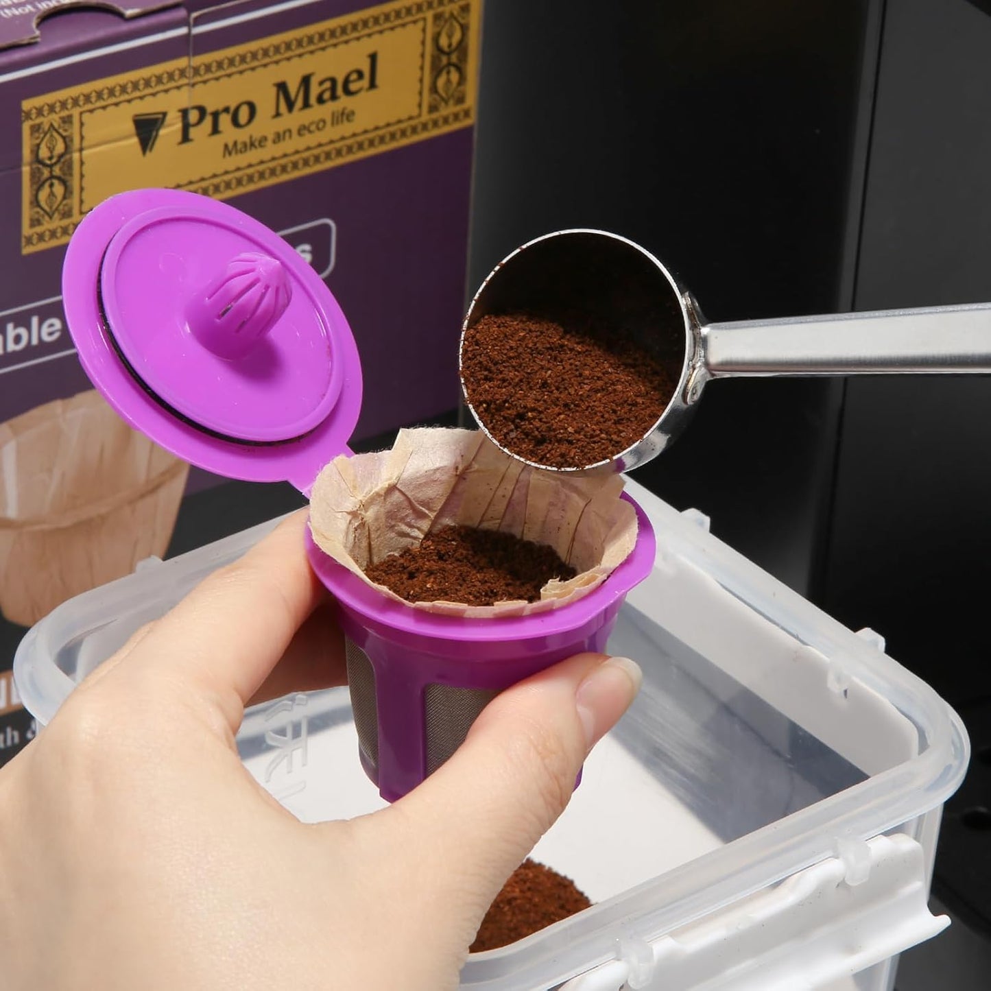 Pro Mael Disposable K Cup Filters - 720 Count, Coffee Filter Paper for Keurig Brewers Single Serve 1.0 and 2.0, Use with Reusable K Cup Pods, Natural Unbleached