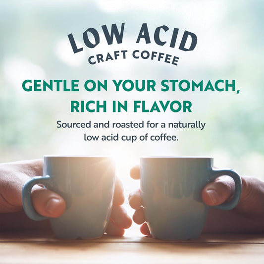 Clean Coffee Co. - Low Acid Dark Roast, Tested for Molds and Toxins, Honduras Blend, Notes of Caramel, Dark Chocolate, and Toasted Malts (Ground, 12 oz Bag)