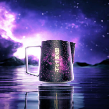 MHW-3BOMBER Espresso Steaming Pitcher Milk Frothing Pitcher Stainless Steel Milk Coffee Cappuccino Latte Art Barista Cup (5.0 Purple, 16.9 Ounces) P5007S