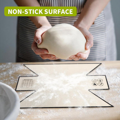2Pcs Silicone Bread Loaf Pan Liners, Extra Thick Silicone Baking Mat for Dutch Oven, Non-Slip & Easy Clean Reusable Sourdough Bread Baking Supplie - For Bread, Cookies, Pastry (black)