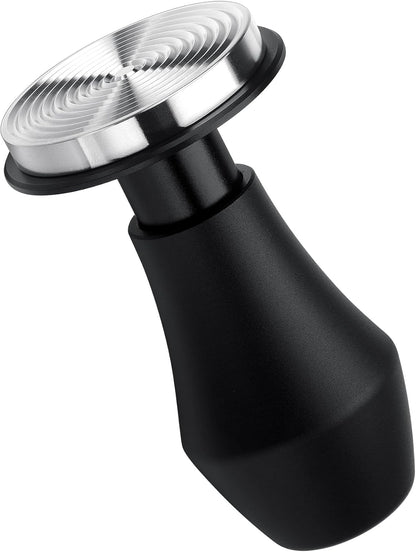 Normcore 51mm Espresso Coffee Tamper with Ripple Base - Spring Loaded Tamper - 15lb / 25lb / 30lbs Replacement Springs - Anodized Aluminum Handle and Stand