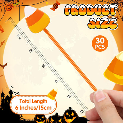 30 Pcs Halloween Swizzle Sticks Plastic Coffee and Cocktail Stirrers Fall Thanksgiving Drink Stirrers Cocktail Mixers for Halloween Fall Autumn Party Tea Coffee Bar Decoration(Popcorn)