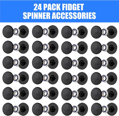 NiArt Fidget Spinner Toy DIY Bearing with Caps Set 24-Pack, MR137 0.5" Single-Sealed Chrome Steel Bearing Balls Replacement High Speed 13mmx7mmx4mm Epoxy Resin Casting Craft Skateboard Stress Reliever