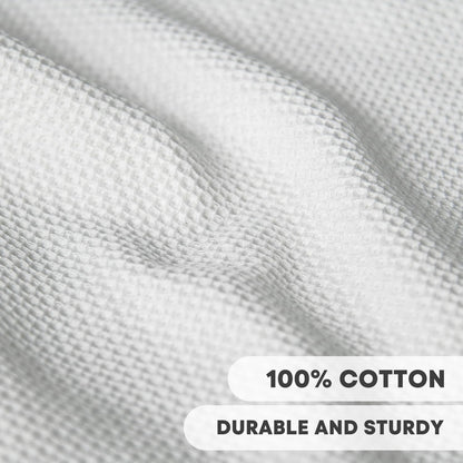 Artoid Mode 100% Cotton White Light Dark Grey Waffle Weave Kitchen Dish Cloths, 12x12 Inch Ultra Soft Absorbent Quick Drying Kitchen Dish Towels Set of 6, Multicolor