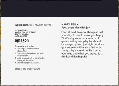 Happy Belly Light Roast Coffee Pods, Breakfast Blend, Compatible with Keurig 2.0 K-Cup Brewers, 24 Count