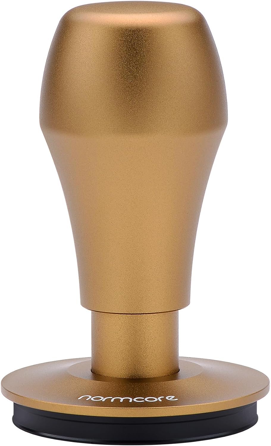 Normcore 58.5mm Coffee Tamper V4, Espresso Barista Hand Tamper, Spring Loaded Tamper With Titanium PVD Coating Flat Base, Bronze Anodized Aluminum Handle, Compatible with 58mm Espresso Machine