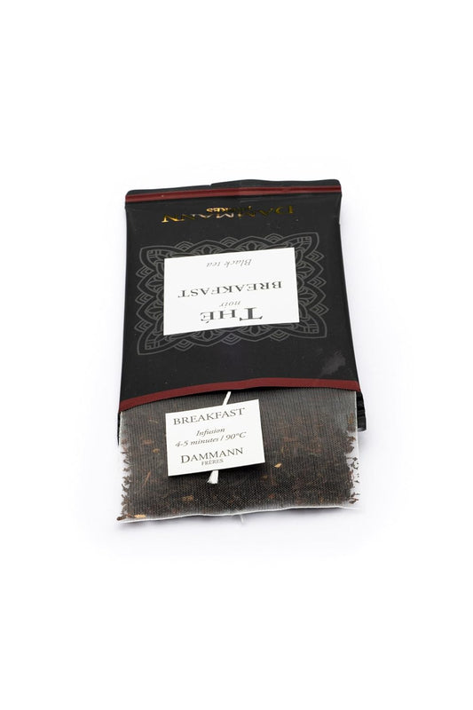 Dammann Freres Satchets, Breakfast Tea Bags, Premium Gourmet French Black Tea, Individually Wrapped, 24 Count (Single Pack)