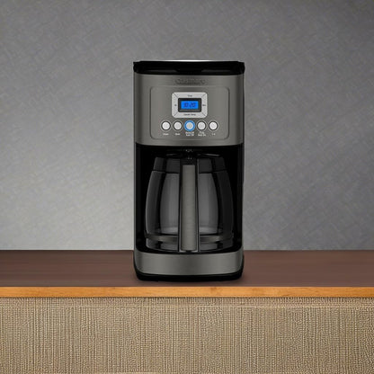 Cuisinart 14-Cup Coffee Maker, Programmable PerfecTemp Glass Carafe Coffee Machine with 1-4 Cup Setting, Brew Strength Control and Brew Pause, Stainless Steel, DCC-3200BKSNAS, Black