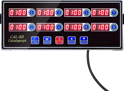 Commercial 8 Channel Kitchen Timer Digital Restaurant Timers Professional Loud Alarm Cooking Reminder for Food Truck Fryer Bakery Pizza Coffee Heavy Duty