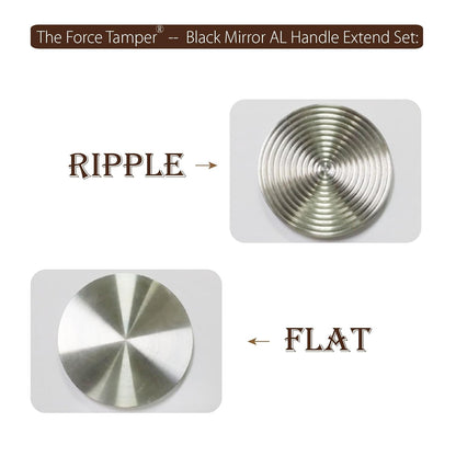 The Force Tamper Automatic Impact Adjustable Constant Pressure and Autoleveling Coffee Tamper Black Mirror Jellyfish AL Handle Set Pro (Extend Set, 58.35mm)
