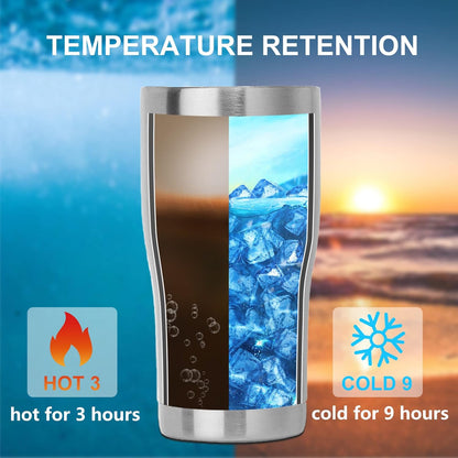 DOMICARE 20oz Tumbler with Lid Stainless Steel Tumblers Bulk, Double Wall Vacuum Insulated Coffee Travel Mug, Stainless Steel