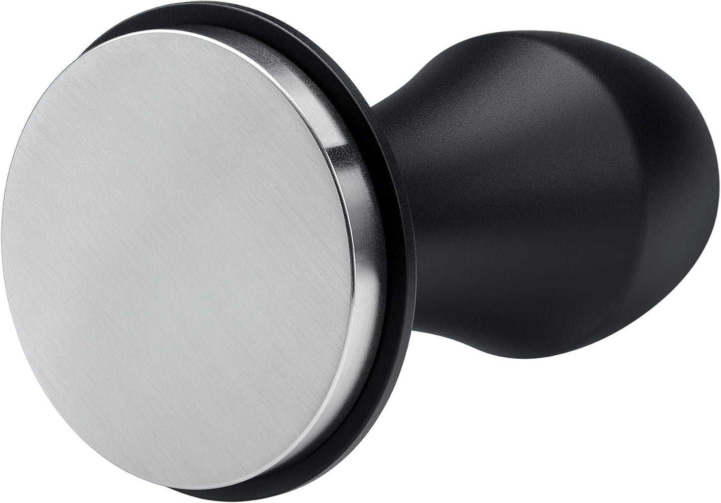 Normcore 57mm Coffee Tamper V4.1 with Click Sound Feedback, Spring Loaded Tamper With Stainless Steel Flat Base, Compatible with Lelit Anna Portafilter, Black