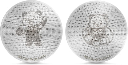 MEION 58.5mm Espresso Puck Screen-2 Pack 0.8mm Thickness Espresso Filter Screen, Reusable Metal Coffee Filter for Bottomless Portafilter Basket 58mm, Stainless Steel Coffee Puck Screen