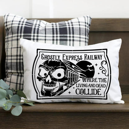 Halloween Stencils for Painting 11.7”x8.26” Reusable Halloween Stencil A4 Skeleton Witch Black Cats Draw Templates for Wood Signs Walls Windows Door Mat Fabrics