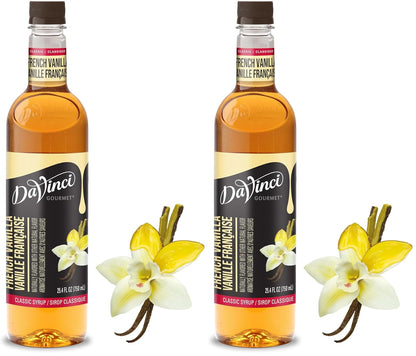 DaVinci Gourmet Classic French Vanilla Syrup, 25.4 Ounce (Pack of 8)