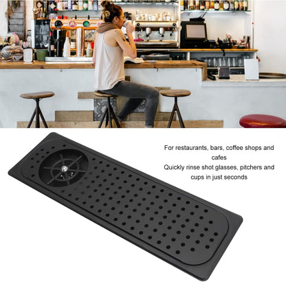 Glass Rinser, Countertop Commercial Pitcher Rinser, High Pressure Cup Washer, Stainless Steel Cup Washer with Drain Drip Tray Hose for Home Kitchen, Restaurant, Bar, Coffee