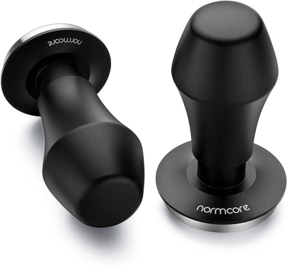 Normcore Coffee Tamper 51.5mm - Spring-loaded Tamper - Barista Tools - Barista Tools - Barista Coffee Tamper with Anodized Aluminum Tamper Stand Holder - Stainless Steel Flat Base