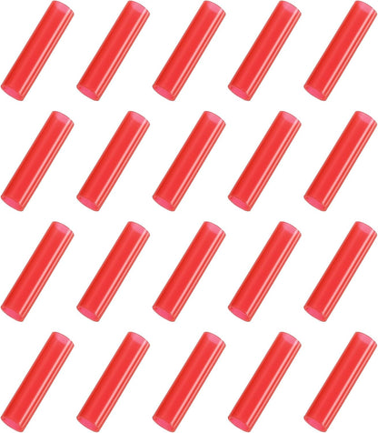 uxcell 20Pcs Silicone Straw Tips, Metal Straw Covers, Soft Reusable Straws Tips Fit for 8mm/0.31" OD Stainless Steel Straws (Red)