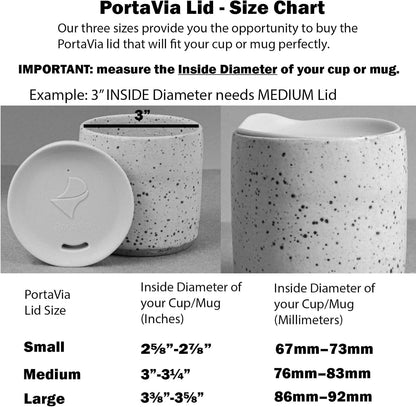 Reusable Coffee Cup Silicone Lid – Fits Most Tumbler, Water Bottle, & Ceramic Coffee Mug Between 3"-3¼" – Dishwasher-Safe Travel Mug Lid keeps your beverage in your mug (Medium - Purple)