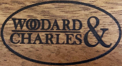 Woodard & Charles 6 Piece Wood Boards with Stand, Perfect for Serving, Sushi, Cheese, Hors D'Oeuvre, Charcuterie, Sandwiches, 7 Piece Set, 9 1/2" x 6 1/2" (Walnut)