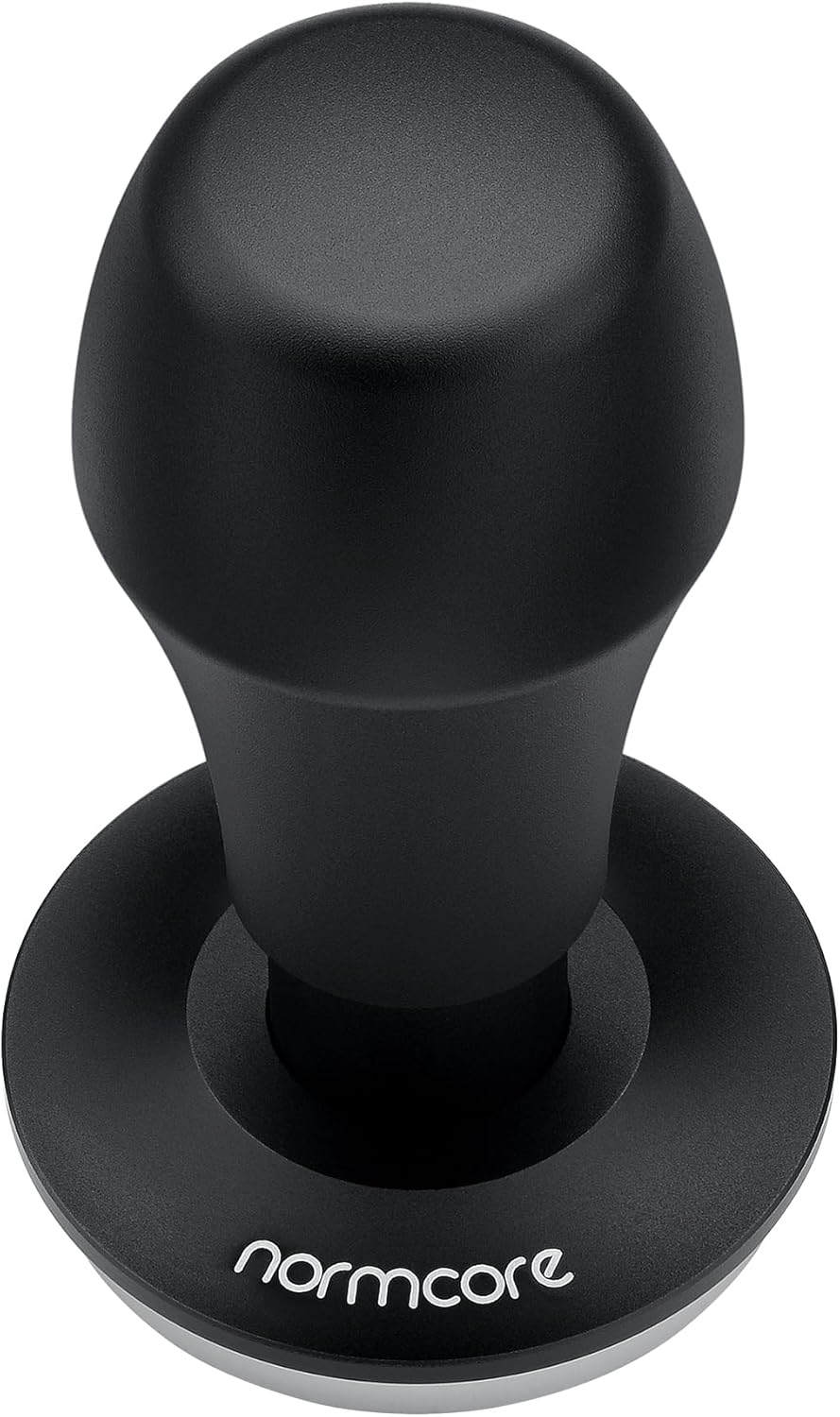 Normcore 51mm Coffee Tamper V4.1 with Click Sound Feedback, Spring Loaded Tamper Fit Delonghi Portafilter, 304 Stainless Steel Flat Base, Anodized Aluminum Handle with Silicone Stand, Black