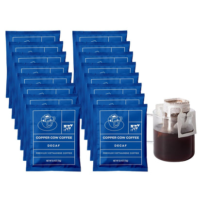 Copper Cow Coffee Premium Vietnamese Coffee: Single-Serve Coffees (includes: 16 decaf coffees)