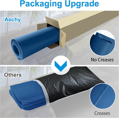 AECHY Silicone Mats for Kitchen Counter 47"x23.6"x0.08”, Largest Heat Resistant Mat Shipped Rolled Up Kitchen Island Silicone Countertop Protector Mat Nonslip Extra Large Counter Mat, Blue