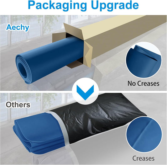 AECHY Silicone Mats for Kitchen Counter 47"x23.6"x0.08”, Largest Heat Resistant Mat Shipped Rolled Up Kitchen Island Silicone Countertop Protector Mat Nonslip Extra Large Counter Mat, Blue