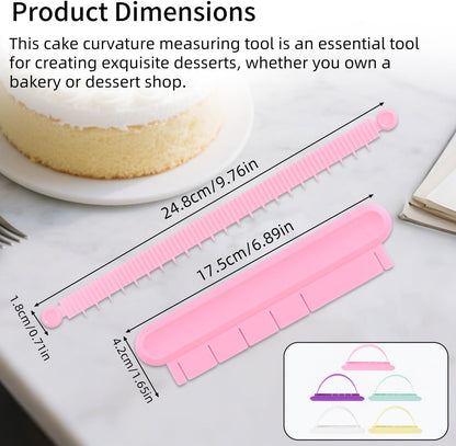 5pcs Cake Arch Guide Tools, Plastic Adjustable Fondant Cake Arc Ruler Practical Baking Pastry Measure Tools Suitable for Home Bakery Dessert Shop