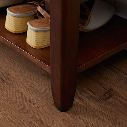 XKZG Storage Bench Wooden Shoe Rack Bench Rustic Solid Wood Entryway Bench (Brown,39.4")