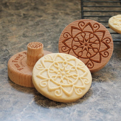 Wood Cookie Stamp, 2.5 Inch (Holiday Star CS-051)