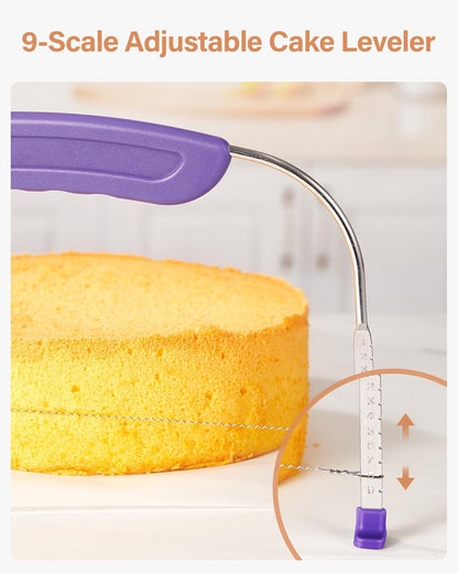 Kootek 140PCs Cake Decorating Kits, Baking Supplies Tools with Cake Stand Turntable, Piping Bags and Tips, Cake Leveler, Frosting Icing Spatulas & More Accessories for Cake Cupcake Decorations