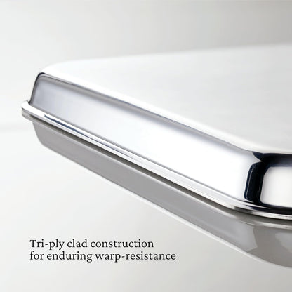 Hestan Provisions OvenBond – 4-Piece Tri-ply Sheet Pan & Stainless Steel Cooling Rack Set