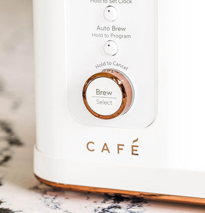 Café Specialty Drip Coffee Maker | 10-Cup Insulated Thermal Carafe | WiFi Enabled Voice-to-Brew Technology | Smart Home Kitchen Essientials | SCA Certified, Barista-Quality Brew | Matte White