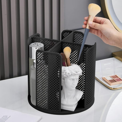 Cup and Lid Organizer Cup Dispenser Coffee Cup Organizer Paper Cup Holder Rotating for Bathroom, Restaurant, Break Room, Coffee Station, Bar, Buffet, Kitchen Cabinet, Countertop,4 Compartment